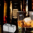 thumbnail image 3 of Wine Chiller 1 Set Whiskey Stones Stainless Steel Ice Cube Reusable Cooling Whisky Rocks Metal Chilling Stones Drink Wine Cooler with Ice Tongs for Bourbon Drinking Gifts Beer Cooler, 3 of 5