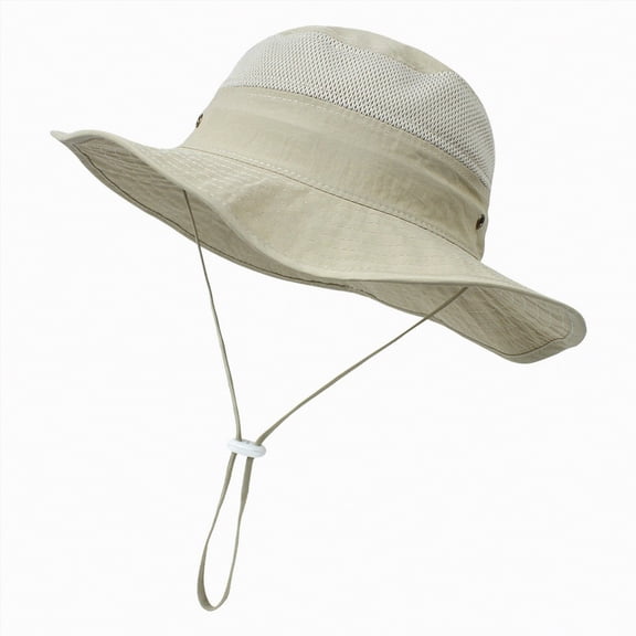 Gibobby Toddler Baby Bucket Sun Hat Solid Color Summer UPF50 for Baby Girls Boys 24 Months 2T-6T Wide Brim UV Protection Beach Cap(48,Beige)