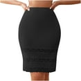 thumbnail image 5 of Censtreet Half Slips for Women Underskirt Dress Extender Lace Trim Knee Length Short Skirt, 5 of 6