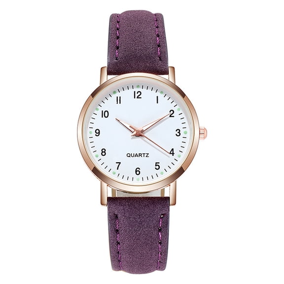 Resicozy Watch for Women Watches Leather Wrist Watches Elegant Round Watch with Leather Strap H One Size