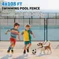 thumbnail image 3 of Removable Mesh Pool Safety Fence Gate with Stainless Steel Fastener, Easy DIY Installation for Child and Pet Protection, Weather Resistant, Fits Inground Pools, 4x2.5 ft or 4x12 ft or 4x108 ft, Black, 3 of 8