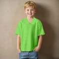 thumbnail image 2 of NIEWTR Boys Short Sleeve Polo Shirt Polo Lightweight Athletic for Hiking Running and Play（A01-AG,12-13 Years), 2 of 4