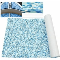 35.4X94.5in EVA Foam Teak Blue White Camo Boat Decking, Waterproof Pad Self-Adhesive Sea Deck Marine Yacht Boat Flooring Mats