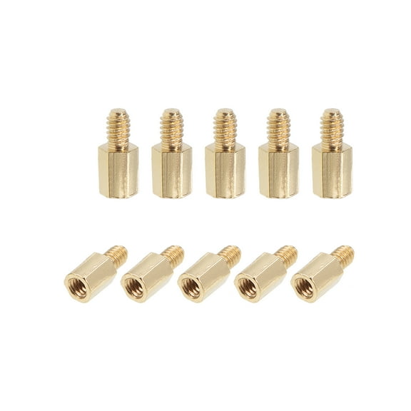 M2 x 4 mm 3 mm Male to Female Hex Brass Spacer Standoff 20 Pcs