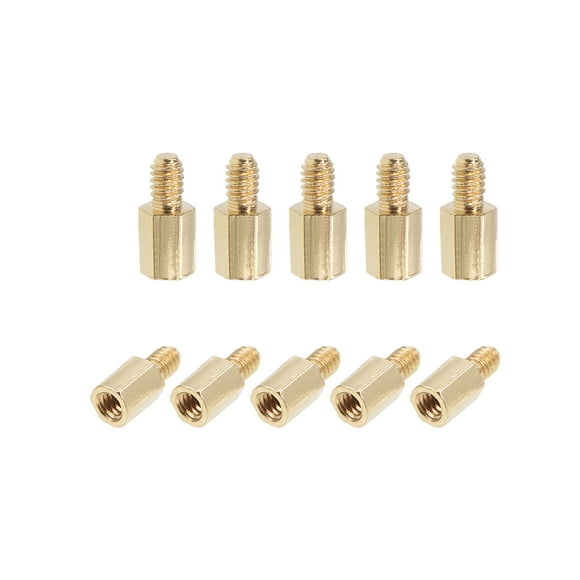 M2 x 4 mm + 3 mm Male to Female Hex Brass Spacer Standoff 20 Pcs