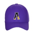 thumbnail image 2 of Daxton Two Tone Initial Letters Numbers Structured Baseball Hat, Purple Hat, Letter A, 2 of 3