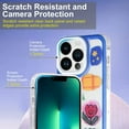 thumbnail image 3 of for iPhone 12 Case Clear, Not Yellowing Phone Case for iPhone 12 (6.1 inch) with Slim Cover Protection Shockproof Bumper, Blue Patch, 3 of 7