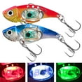 thumbnail image 3 of Trayknick 8cm Metal Electronic Vibration Fake Bait Faux Lure Fish Hooks with LED Light, 3 of 12