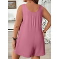 thumbnail image 6 of SHEWIN Plus Size Romper for Women Sleeveless Casual Summer Tank Jumpsuit with Pockets, Sizes 1X-5X, 6 of 10