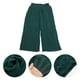 thumbnail image 2 of Pantalones anchos de gasa con cintura elástica para mujer, holgados y plisados (verde L), 2 of 5