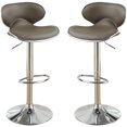 thumbnail image 5 of Regal Faux Leather Adjustable  Bar Stool - Espresso Set of 2, 5 of 9
