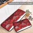 thumbnail image 5 of Christmas Balls Red Kitchen Rugs 2 Pieces, Snow Floor Mat Room Area Rug Washable Carpet Perfect for Living Room Bedroom Entryway, 5 of 7