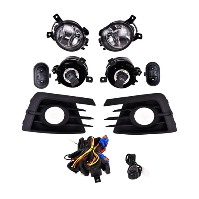 Set Faros Niebla Gol 2017 A 2018 Volkswagen S/Foco C/Rejillas Negras S/Filo Crom Genérica .