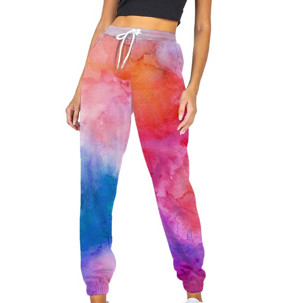 Pantalones Para Mujer Moda Casual Estampados Pantalones de Cintura Elástica Pantalones Largos Y Rectos Pantalones de Chándal Odeerbi ODB126330