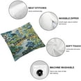 thumbnail image 4 of Nawypu Chinoiserie Pillow Covers Set of 2, Asian Scenic Blue and Kelly Green Throw Pillows Farmhouse Chinoiserie Decorative Pillowcase Cushion Cover for Home Sofa Bedroom Outdoor White, 4 of 6