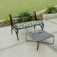 thumbnail image 3 of Jordan Manufacturing 48" x 18" Hatteras Ebony Black Floral Rectangular Outdoor Settee Swing Bench Cushion with Ties, 3 of 13
