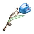 thumbnail image 6 of Xinyolin Fashion Lady Tulip Brooch Rhinestone Decor Flower Pin, Elegant Suit Breastpin, 6 of 6