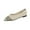 Beige, variant on ShiShine Womens Pointed Toe Knit Ballet Flats Breathable Soft Sole Casual Versatile Slip On Comfortable Daily Footwear
