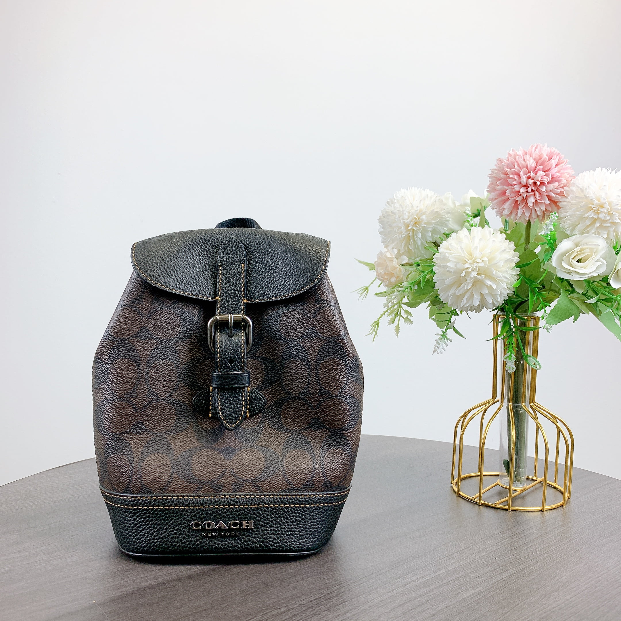 COACH 1011 Designer Handbags: Small Town Crossbody Bucket
