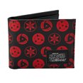 thumbnail image 1 of Naruto Logos Black And Red Bifold Wallet, 1 of 3