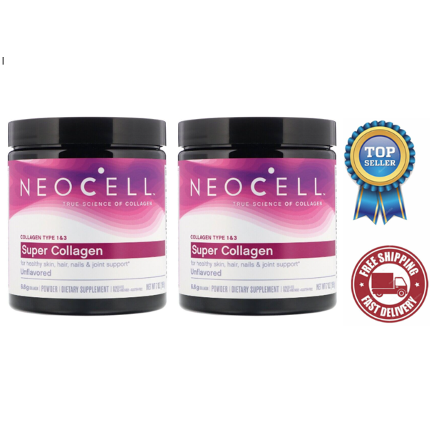 Neocell Super Collagen, Type 1 & 3, 7 oz (198 g) 2 Packs Walmart