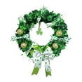 thumbnail image 1 of Tnarru ST Patricks Day Wreath ST.patrick's Day Decor Bow Green Rustic Three Leaf Wreath Front Door Wreath for Wedding Holiday, 1 of 8