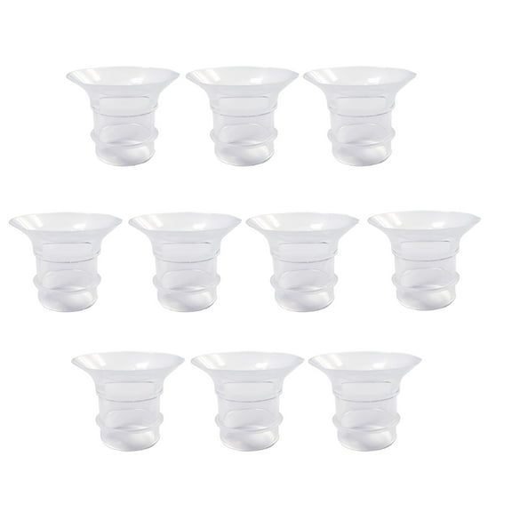 XIRQI 10-Pieces Breast Pump Flange Inserts 13/15/17/19/21mm Silicone Breastpump Cup