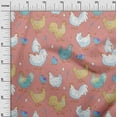 thumbnail image 3 of oneOone Polyester Spandex Dark Peach Orange Fabric Hen Fabric For Sewing Printed Craft Fabric By The Yard 56 Inch Wide-TV, 3 of 6