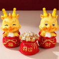 thumbnail image 2 of 3pcs Shaking Head Dragon Figures, Chinese Zodiac Dragon Ornaments Year Of The Dragon Statues For Ho, 2 of 5