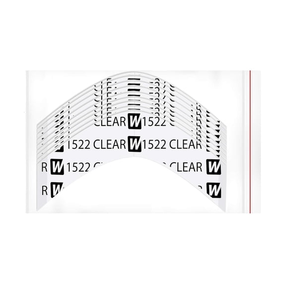 Walker Tape 1522 Clear ,Double -sided Daily Wear, Poly Wig Tape - A Contour, 36pc/Bag