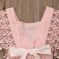 thumbnail image 3 of FOCUSNORM Infant New Born Girls Pure Romper with Ruffled Sleeves Big Bow, 3 of 8