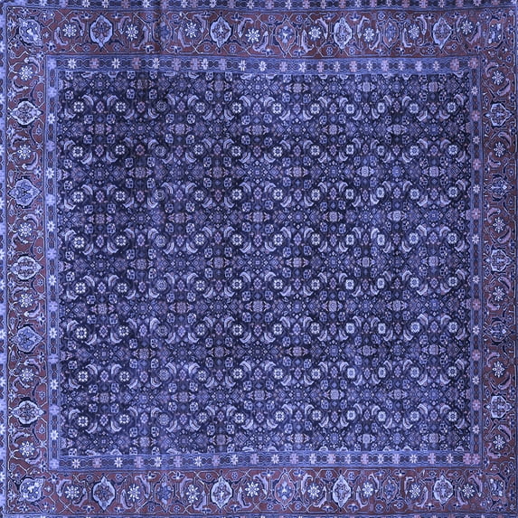 Ahgly Company Indoor Square Persian Blue Traditional Area Rugs, 8' Square