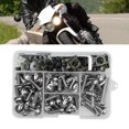 thumbnail image 4 of Accesorios de tornillos de motocicleta con clips de empuje que reemplaza los kits de pernos de s laterales de accesorios Plata Soledad Tornillos de parabrisas, 4 of 9