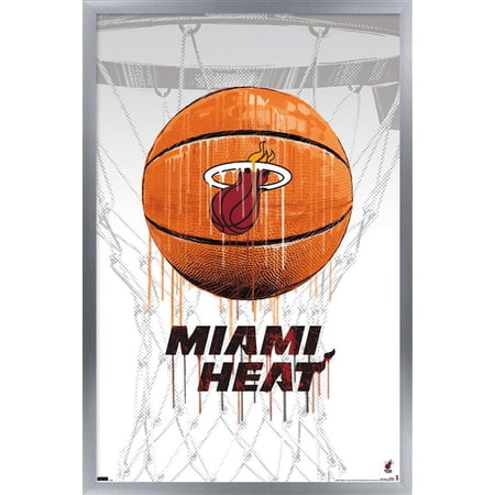NBA Miami Heat – Drip Basketball 21 Wall Poster 14.725 x 22.375 Framed
