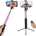 thumbnail image 6 of BUNDLE: Kona Vegan Leather Folio Wallet Case (Black) & Selfie Stick Mini Tripod 2.0 (Purple) for Samsung Galaxy Note 9 - Kickstand, Card Slots, Car Mount Compatible, Magnetic Closure, 6 of 12