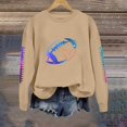 thumbnail image 2 of Holzkary Sweatshirts for Women Hoodies Football Funny Sweatshirt for Graphic Print Sunday Long Sleeve Graphic Printed Pullover Top Comfy Fall Winter Outfits Clothes 2025 Fashion Khaki Xxl, 2 of 4