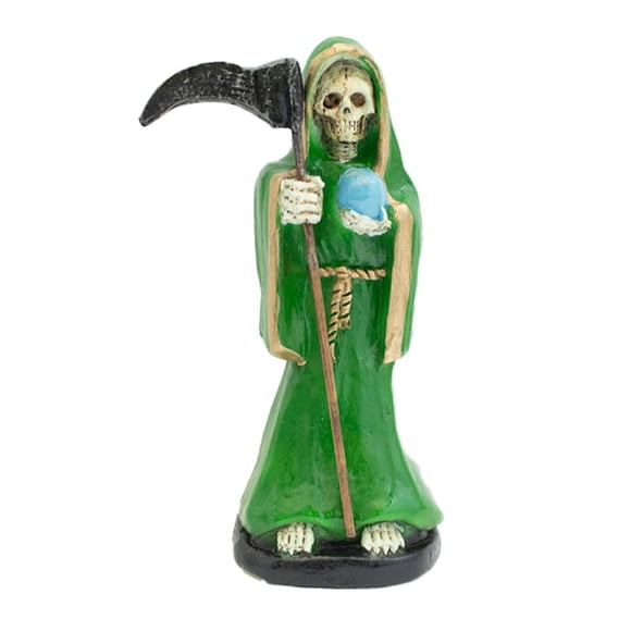 MIni santa muerte de 15 cm. verde