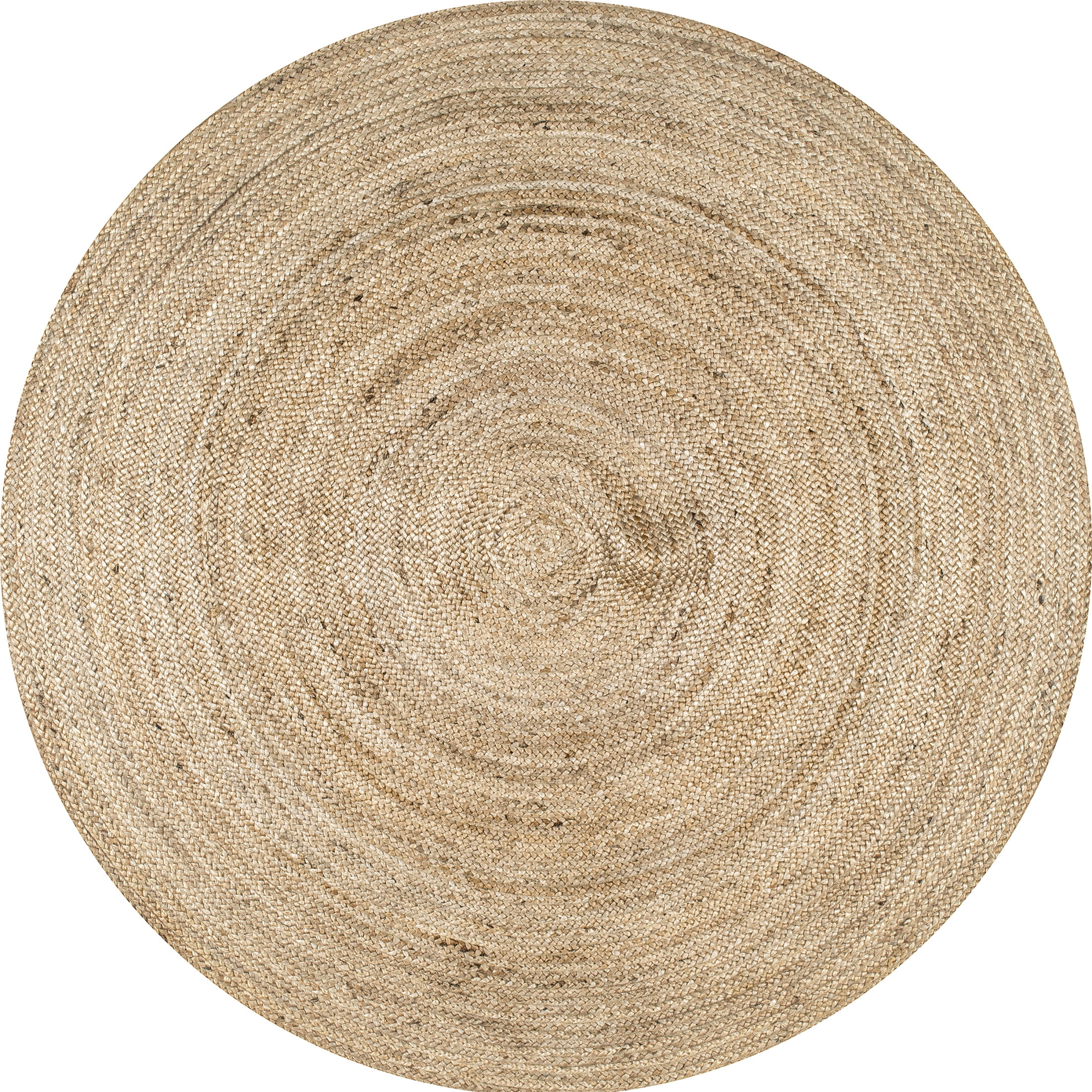 nuLOOM Rigo Hand Woven Farmhouse Jute Area Rug, 5' Round, Natural