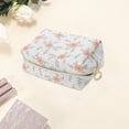 thumbnail image 3 of Ofertas Únicas 1 Pc Bolsa de Maquillaje Portátil Impresa Naranja Rosa de Poliéster, 3 of 5