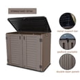 thumbnail image 5 of OFFIGAM 34CuFt Horizontal Resin Storage Shed Lockable Waterproof with 2 Coffee Shelves 50x29x39.5in, 5 of 8