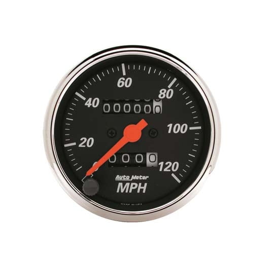 AutoMeter 1476 Designer Black Mechanical Speedometer Gauge