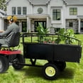 thumbnail image 7 of Ladcaser 750 LBS Heavy Duty ATV Trailer Tow Behind Steel Dump Cart, 15 Cu. Ft Garden Utility Trailer with Removable Sides & Rear Hitch for Riding Lawn Mower Tractor, 7 of 7
