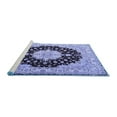 thumbnail image 2 of Ahgly Company Machine Washable Indoor Square Persian Blue Traditional Area Rugs, 4' Square, 2 of 4