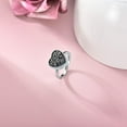925 Sterling Silver Angel Wings Urn Heart Ring Hold Loved Ones Ashes Always In My Heart Keepsake Memorial Jewelry Cremation Rings For Women, 925 Sterling Silver, Cubic Zirconia