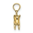 thumbnail image 2 of FJC Finejewelers 14k Yellow Gold 3d Pig with Curly Q Tail Charm, 2 of 7