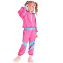 80s Tracksuit Hip Hop Costume for Kids Halloween Retro Sportswear Cosplay Outfits