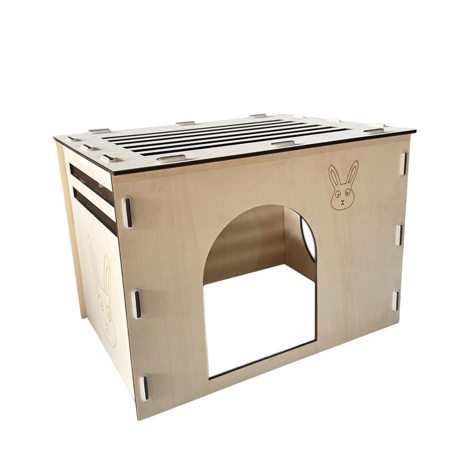 Fzaqwen Rabbit House Cage Accessories Sleeping Bunny Castle for Kittens Gerbil Style B