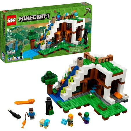 LEGO Minecraft The Waterfall Base 21134 (729 (Minecraft Best Hidden Base)