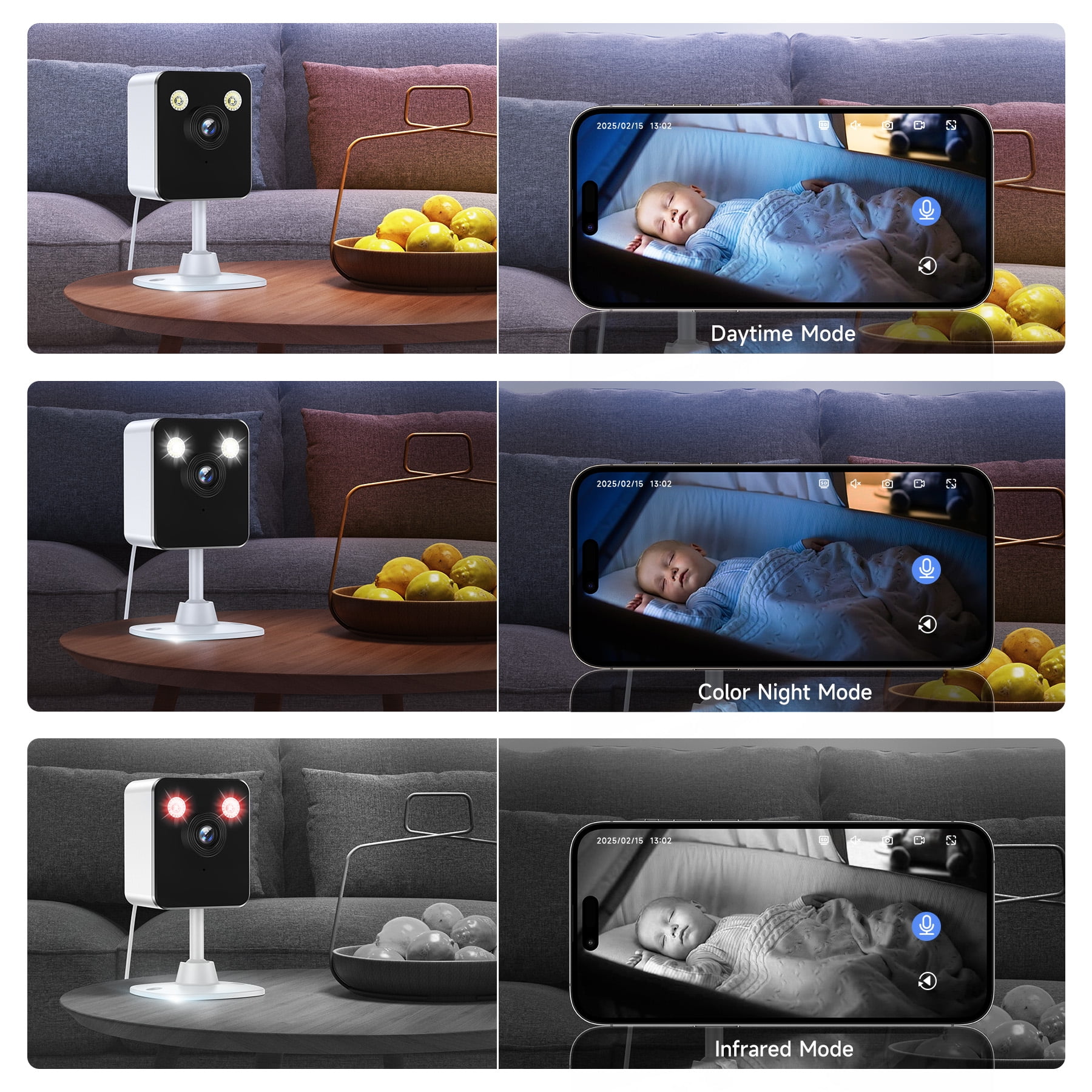 Losei Indoor 1080P HD Smart Security Camera, Motion Activated Spotlight/Siren, Color Night Vision, 2-Way Audio, No WiFi Needed for Pet/Baby/Nanny Surveillance, Works with Alexa