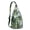 Dark-green-3, variant on Summer Beach Sling Backpack - Tropical Hibiscus & Palm Print Shoulder Bag, Anti-Theft Daypack for Travel